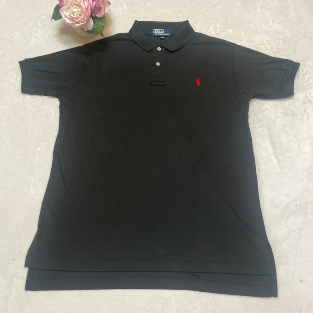 POLO BY RALPH LAUREN Size XL Black 2 Button Polo